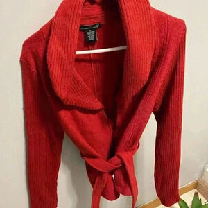 Red Willi Smith cardigan sweater XL